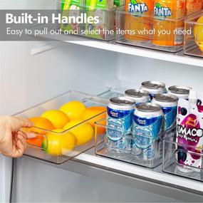 img 3 attached to Ecowaare Clear Plastic Refrigerator Organizer Bins - 6 Pack Stackable Food Storage Bins for Pantry, Fridge, Cabinet and Kitchen Organization - BPA Free, 10x 6 x 3 inches