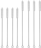 🌪️ set of 8 straw cleaner brushes - (2 sizes) 8 inch and 9.5 inch cleaning brushes with nylon bristles and bendable stainless steel handle for tumbler, sippy cup, pipes, tubes - easy cleaning solution logo