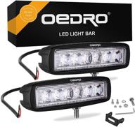 enhance off-road visibility with oedro 6 inch 18w led light bar for ute suv 4x4 4wd atv jeep - fog driving light lamp with 3 years warranty logo