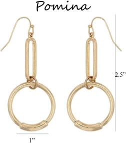 img 3 attached to Lightweight Geometric Earrings Quatrefoil Oval_WornGold