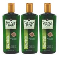 💇 thicker fuller hair shampoo revitalizing 12oz - pack of 3: boost volume and thickness! logo