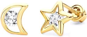 img 4 attached to 💛 Wellingsale Yellow Brilliant Earrings: Dazzling Screw-On Jewelry for Girls