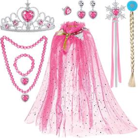 img 4 attached to Pieces Princess Cape Cloak Costumes Little Girl Party Cosplay