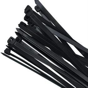 img 4 attached to 🔗 16-inch Heavy Duty Nylon Zip Ties - 100 Pack, Industrial Quality, 3-Latch Strong Locks, 60lb Tensile Strength, Black - Environmentally Friendly