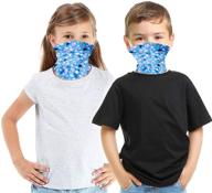 👻 funny kids reusable face cotton bandanas: washable & reusable halloween party supplies - set of 4 cloth mouth covers logo