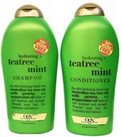 🌿 ogx organix tea tree mint shampoo + conditioner duoset - 19.5 oz combo for refreshing hair care logo