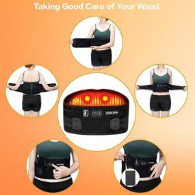 img 2 attached to ⚡ Heated Back Brace for Women: Cordless Rechargeable Heating Pad with 5V 10000Mah Massager for Effective Lower Back Pain Relief and Lumbar Therapy