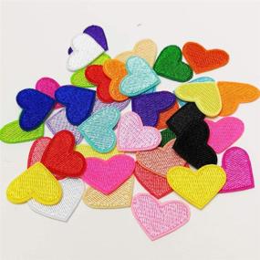 img 3 attached to 🧵 Niangzisewing 40pcs Assorted 1" (25mm) Cute Mini Heart Iron-on Sew-on Patches - Ideal for Jeans, Jackets, Hats, Bags, and Backpacks