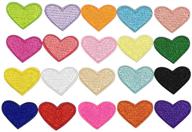 🧵 niangzisewing 40pcs assorted 1" (25mm) cute mini heart iron-on sew-on patches - ideal for jeans, jackets, hats, bags, and backpacks logo