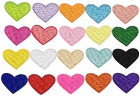 img 4 attached to 🧵 Niangzisewing 40pcs Assorted 1" (25mm) Cute Mini Heart Iron-on Sew-on Patches - Ideal for Jeans, Jackets, Hats, Bags, and Backpacks