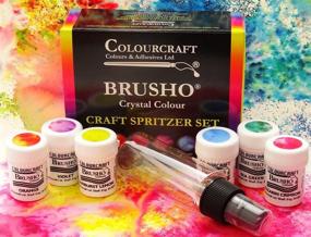 img 1 attached to 🎨 Spritz Up Your Crafts with Brusho's Vibrant 6-Color Craft Spritzer Set!