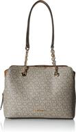 👜 chic and organized: calvin klein hailey signature triple compartment chain satchel logo