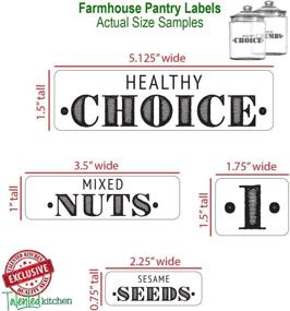 img 2 attached to 🏡 154 Talented Kitchen Farmhouse Pantry Labels – Food Stickers, Water-Resistant Jar Labels for Containers – Pantry Organization and Storage, Kitchen Pantry Names (154 Farmhouse Pantry)