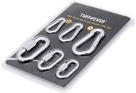 🔗 tuff4ever 6pcs carabiner clip: versatile and secure spring snap hook for outdoor activities & everyday use логотип