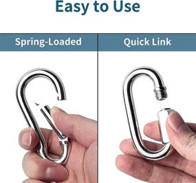 img 1 attached to 🔗 Tuff4ever 6PCS Carabiner Clip: Versatile and Secure Spring Snap Hook for Outdoor Activities & Everyday Use