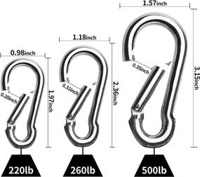 img 3 attached to 🔗 Tuff4ever 6PCS Carabiner Clip: Versatile and Secure Spring Snap Hook for Outdoor Activities & Everyday Use