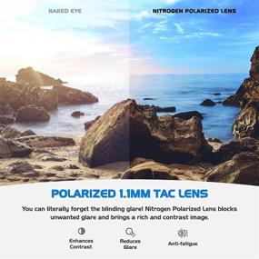 img 1 attached to 🕶️ Ultimate Protection: Polarized Wrap Around Sport Sunglasses for Men and Women - UV400 Sports Sun Glasses