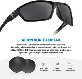 img 2 attached to 🕶️ Ultimate Protection: Polarized Wrap Around Sport Sunglasses for Men and Women - UV400 Sports Sun Glasses