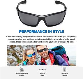 img 3 attached to 🕶️ Ultimate Protection: Polarized Wrap Around Sport Sunglasses for Men and Women - UV400 Sports Sun Glasses