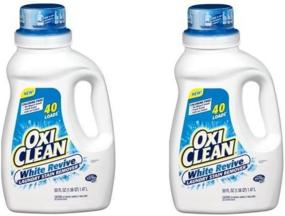 img 1 attached to OxiClean White Revive Laundry Stain Remover Liquid - 40 Loads (2 Pack)