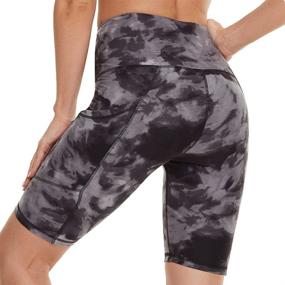 img 3 attached to 🩳 Fotociti 5" High Waisted Yoga Shorts with Pockets - Ideal for Workout, Training, and Running