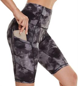 img 2 attached to 🩳 Fotociti 5" High Waisted Yoga Shorts with Pockets - Ideal for Workout, Training, and Running