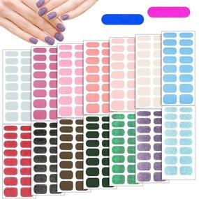 img 4 attached to Sheets Glitter Stickers Self Adhesive Manicure