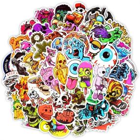 img 4 attached to 👻 50 Pcs Vinyl Horror Stickers: Scary Stickers Pack for Laptop, Car, Water Bottle - Buy Now!