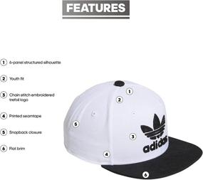 img 2 attached to 🧢 Adidas Kids' Originals Trefoil Snapback: Boys Hats & Caps Accessories