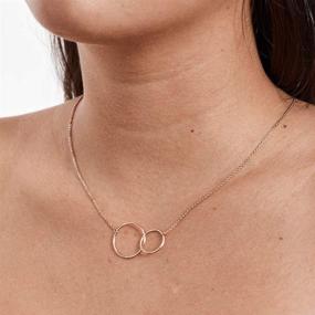 img 2 attached to 👩 Mother Daughter Gift Necklace - Dear Ava Mom: Thank You Mom, 2 Interlocking Circles, Jewelry