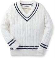 boys' clothing: henry white tennis sweater - a hopeful choice logo
