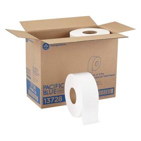 img 4 attached to 🧻 Pacific Blue Select 2-Ply Jumbo Jr. 9-Inch Toilet Paper by GP PRO (Georgia-Pacific), 13728, 1000 Linear Feet Per Roll, 8 Rolls Per Case