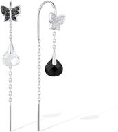 santuzza sterling butterfly threader earrings logo