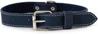 euro-dog collar: exquisite soft leather adjustable buckle dog collar - made in usa | affordable european style logo