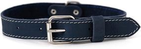 img 4 attached to Euro-Dog Collar: Exquisite Soft Leather Adjustable Buckle Dog Collar - Made in USA | Affordable European Style