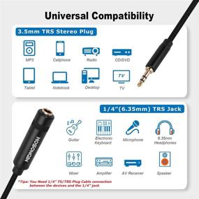 img 3 attached to HOSONGIN 3.5mm to 1/4 inch Adapter Cable - Straight 12inch/30cm