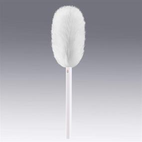 img 4 attached to Retractable Extension Lambswool Duster with Convenient Plastic Pipe Enclosure for Cleaning