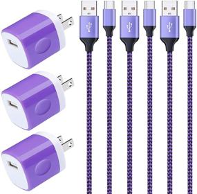 img 4 attached to 🔌 6-пакетный USB-зарядное устройство для стены, совместимое с Samsung Galaxy S21/S20 FE Ultra 5G A50 A72 A52 A42 A32 5G A51 A21s A71 A31 A11 S10 Note21/20/10/9/8, OnePlus Nord N10 5G N100 8T 7T – Зарядный блок с кубом и USB-кабелем C