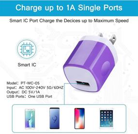 img 2 attached to 🔌 6-пакетный USB-зарядное устройство для стены, совместимое с Samsung Galaxy S21/S20 FE Ultra 5G A50 A72 A52 A42 A32 5G A51 A21s A71 A31 A11 S10 Note21/20/10/9/8, OnePlus Nord N10 5G N100 8T 7T – Зарядный блок с кубом и USB-кабелем C