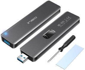 img 3 attached to 🔍 Ineo M.2 NGFF USB 3.1 Gen 2 Type-A Aluminum Retractable (B Key & B+M Key SATA) SSD Enclosure - C2588 NGFF Type A with Enhanced SEO