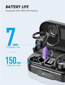img 3 attached to Tiksounds Wireless Earbuds - In-Ear Bluetooth Headphones with Digital Display | 150 Hours Playtime | IPX7 Waterproof | Deep Bass Bluetooth Earbuds for Sports & Work