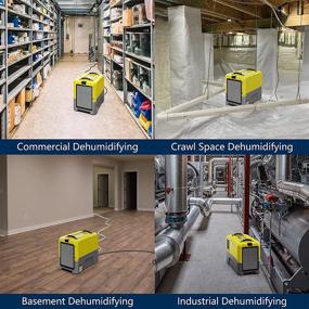 img 1 attached to ALORAIR 180PPD Commercial Dehumidifier with Pump, Wi-Fi Control for Crawl Space & Basement, Capacity up to 85 PPD at AHAM, Ideal for Large Spaces, Job Sites - Yellow