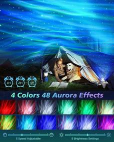 img 2 attached to 🌌 Galaxy Projector with Music Bluetooth Speaker - Night Light Projector with Aurora Effect, Northern Lights, and White Noise. Perfect Gift for Kids, Teens, and Adults