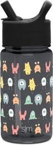 img 4 attached to 👶 Simple Modern 16oz Kids Water Bottle: BPA Free Tritan Plastic Cup with Straw/Sippy Lid, Dishwasher Safe Tumbler for Toddlers - Little Monsters Design