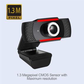 img 1 attached to 📷 Adesso CyberTrack H3 Webcam 1.2MP 30fps USB 2.0 1280x720 Video CMOS Sensor Manual-Focus Microphone for PC & Laptop, Black