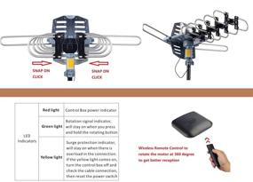 img 2 attached to 📡 AirDiff Outdoor Digital HDTV Antenna: Amplified 150 Mile Range, 360° Rotation, Infrared Remote Control - Tools-Free Installation with 40FT RG6 Cable