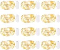 🌟 versatile 12-pack fairy lights: waterproof, battery-operated firefly string lights for weddings, crafts, christmas, and parties logo