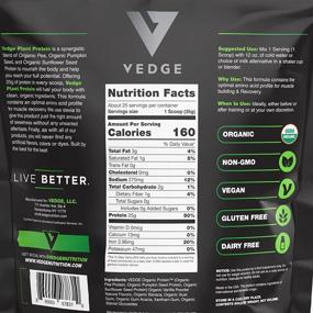 img 2 attached to 🌱 Vedge Nutrition сертифицированный органический растительный протеин: Ванильный мороженое вкус - органический продукт, без глютена, растительный протеин в порошке (25 порций)