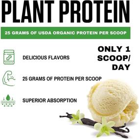 img 1 attached to 🌱 Vedge Nutrition Certified Organic Plant Protein: Vanilla Ice Cream Flavor – USDA Organic, Gluten-Free Vegan Protein Powder (25 Servings)