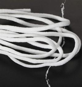 img 2 attached to 🧵 White Elastic Cord for Sewing - 1/8 inch - 100/200 Yard - Stretchy Ear Tie Rope - DIY Handmade Crafting - Earloop Cord - Elastic Strap String